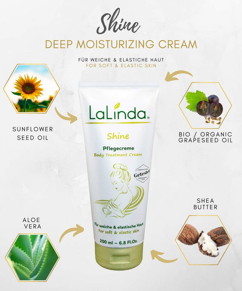 LaLinda Deep Moisturizing Body Treatment, To Improve Skin Hydration, Vegan, Dermatologically Tested - 200 ml - BeesActive Australia