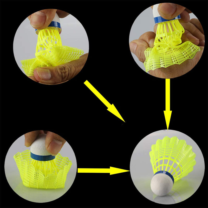Senston Badminton Shuttlecocks 6-Pack Nylon Badminton Shuttlecocks Birdies Durability Stability Shuttlecock for Outdoor Indoor Sports Activities/Training - BeesActive Australia