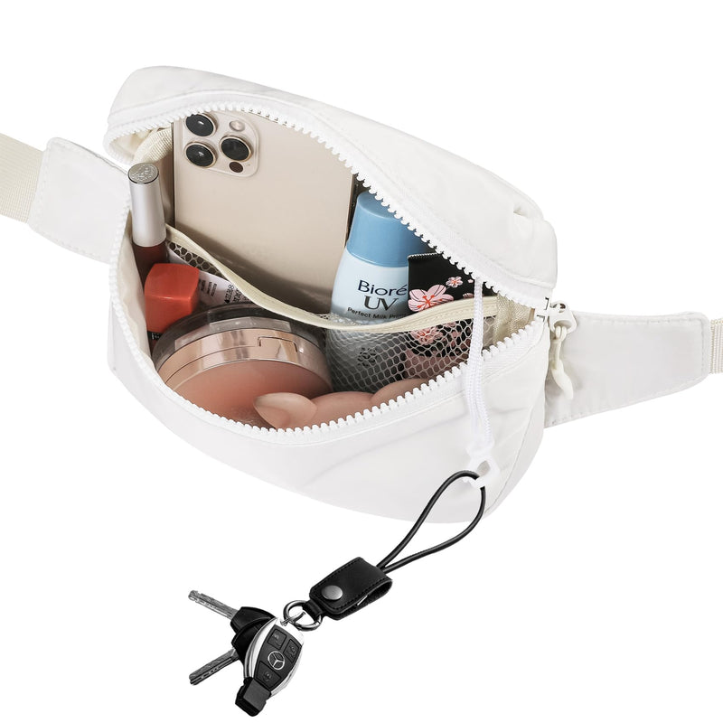 VOROLO Waist Pack for Running Fanny Pack for Women and Men Crossbody Belt Bag Bum Bag with Adjustable Strap for Sports Beige 2l Fanny Pack - BeesActive Australia
