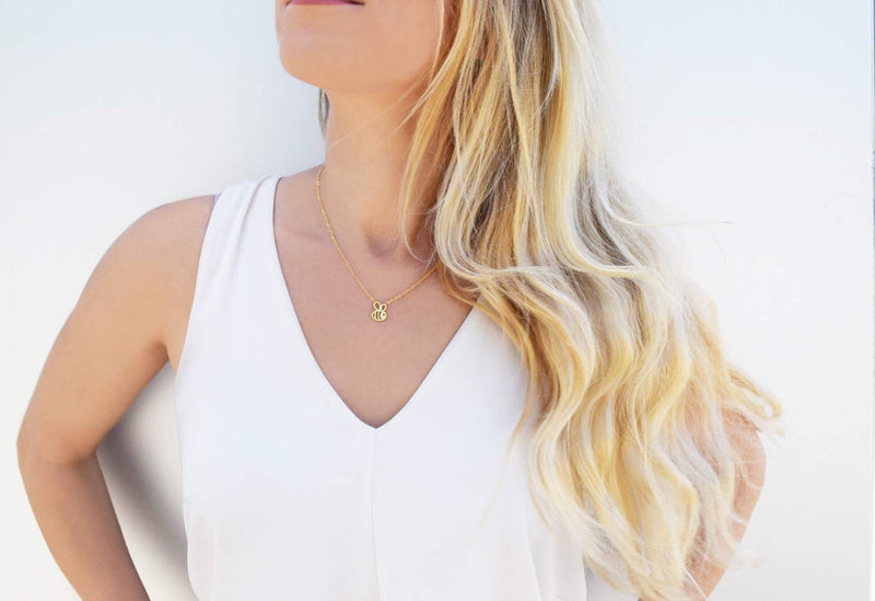 Altitude Boutique Bumble Bee Necklace, Honey Bee Hive Necklace for Women (Silver, Gold) - BeesActive Australia