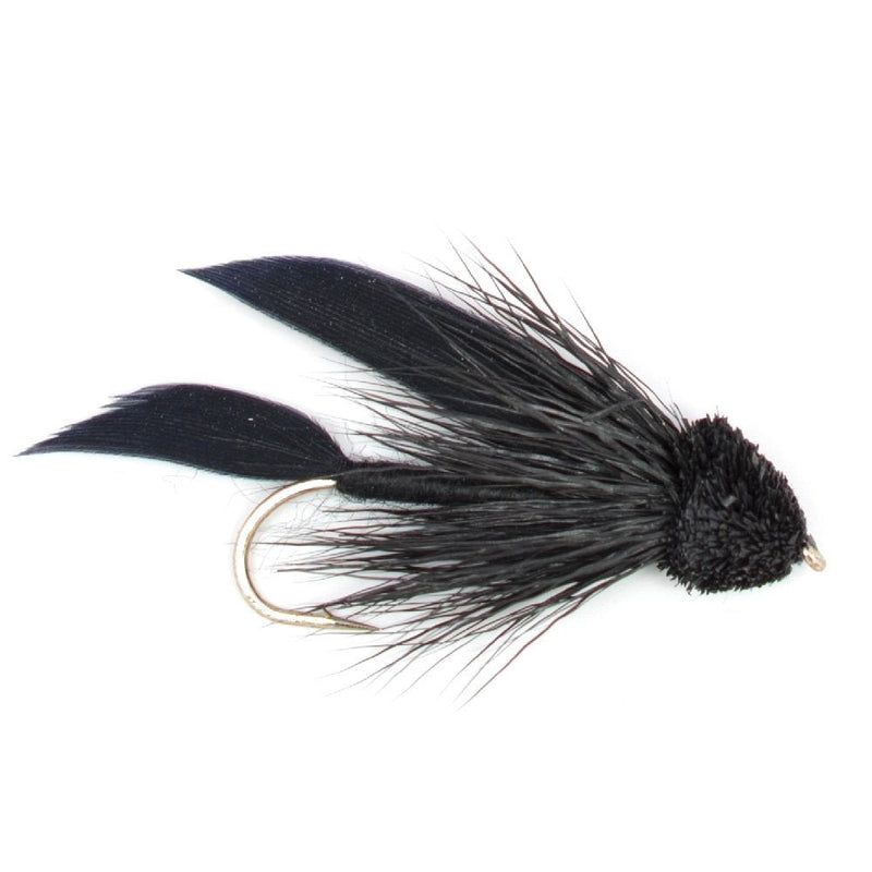 The Fly Fishing Place Black Muddler Minnow Fly Fishing Flies - Bass and Trout Streamers - Set of 4 Flies Size 6 - BeesActive Australia