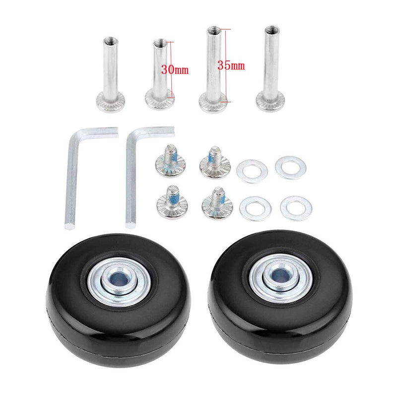 F-ber Suitcase Luggage Wheels Replacement Kit OD40/45/50/54/60/64mm Wheels ABEC 608zz Skate Inline Outdoor Skate Replacement Wheels Multiple Sizes, Set of (2) Wheels OD:40 W:18 ID:6 Axles:30 - BeesActive Australia