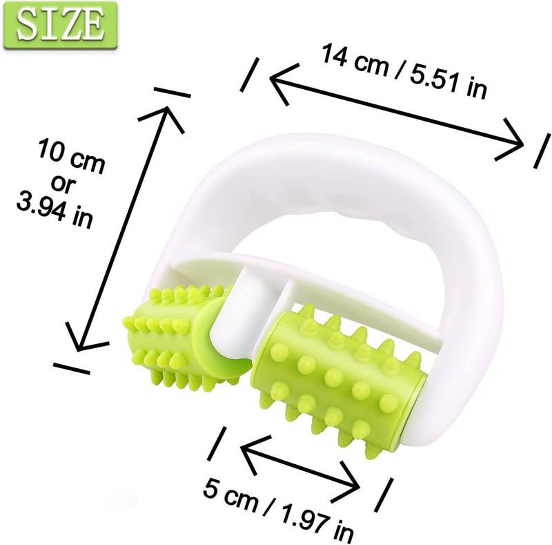 MURLIEN Cellulite Massager, Anti Cellulite Massage Roller for Muscle Soreness and Remove Cellulite, Body Roller Brush for Shoulder, Arms, Buttocks, Back, Abdomen, Legs and Calves � Green/White - BeesActive Australia