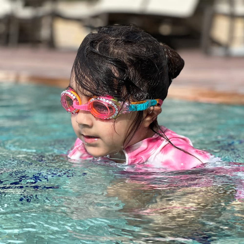GlamBaby Samira Kids Swim Goggles - 100% UVA/UVB Protection - Ultimate protection for Kids while in water - Lightweight, Stylish, Durable Swim Goggles - BeesActive Australia
