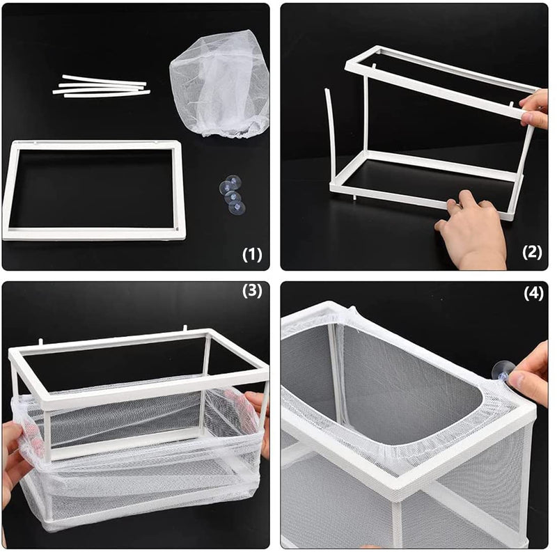 Trinidad Aquarium Fish Breeding Box,Fish Hatchery Isolation Box Large Fish Net Breeder Breeding Container Fish Nursery for Aquarium with Suction Cup Fishing Nets for Tropical Guppy Fish Floating Fish - BeesActive Australia