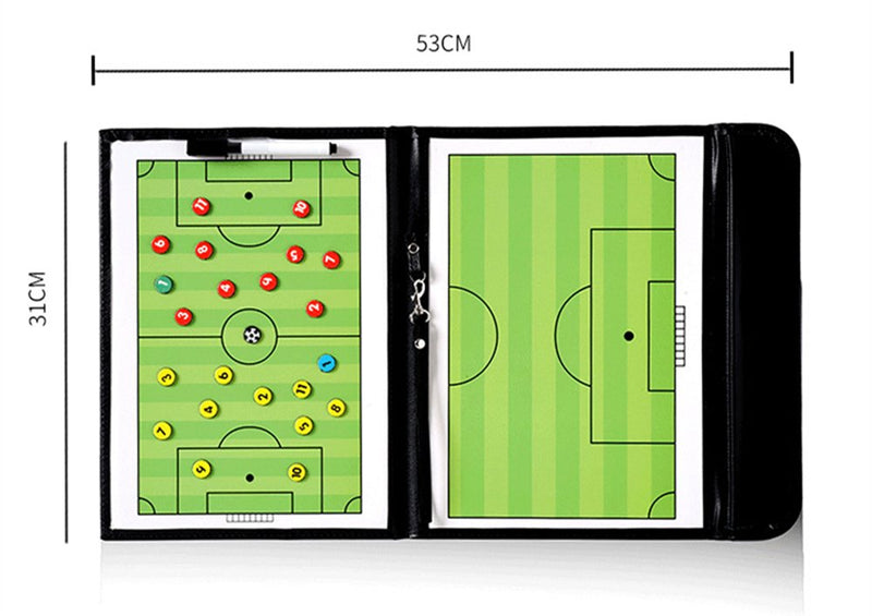 Pure Vie 20.86'' x 12.20'' Coaches Tactical Board, Premium Portable Professional Football/Soccer Coaching Strategy Clipboard Training Assistant Equipment with Write Wipe 2-in-1 Pen - BeesActive Australia