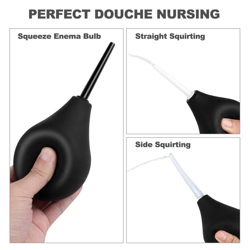 RANEU Enema Bulb Silicone Anal Douche Enema Kit for Women & Men with 3 Nozzles 4 Piece set - BeesActive Australia