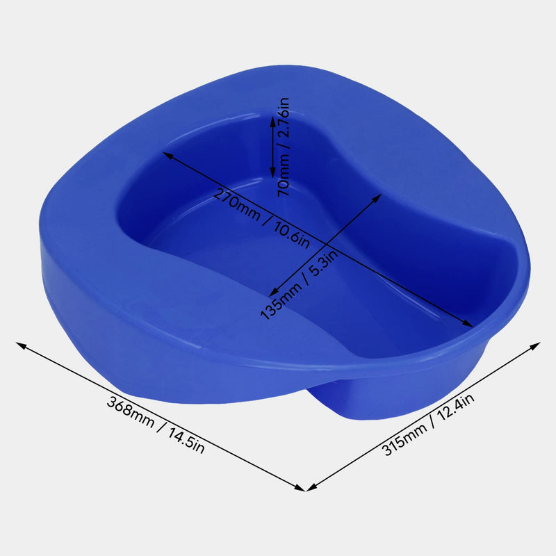 Thick Plastic Bedpan, Large Bed Pan Nursing Thicken 10 Degree Slope Bedridden Bedpan for Elderly Pregnant Women(Blue) Blue - BeesActive Australia