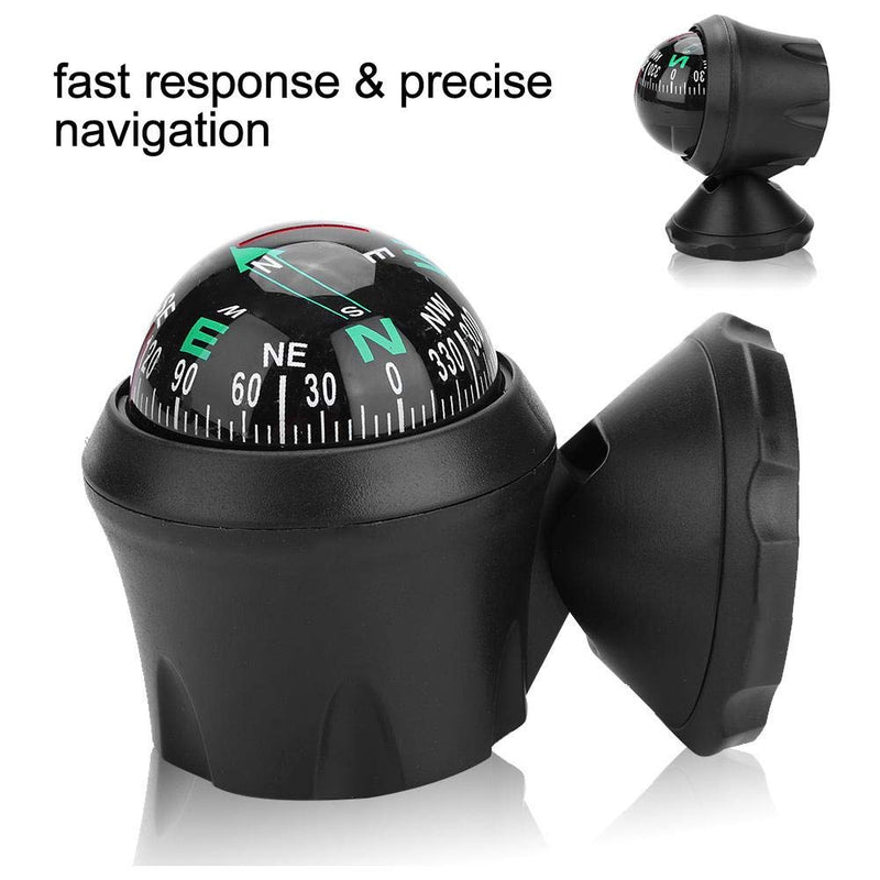 Keenso Compass, Adjustable Boat Compass Dash Compass for Car Precise Navigation Car Dashboard Compass for Boat Vehicle Caravan - BeesActive Australia