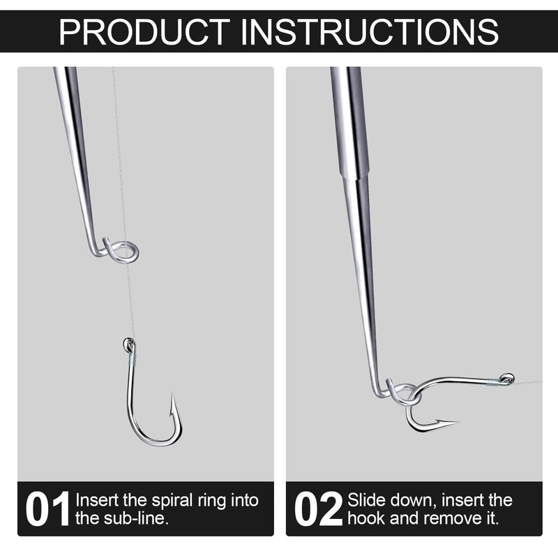 OIIKI Fishing Hook Remover Tools, Fish Hook Quick Removal Kit, Fish Hook Separator Tools Extractor Accessories with Storage Tube 2pcs Gray - BeesActive Australia