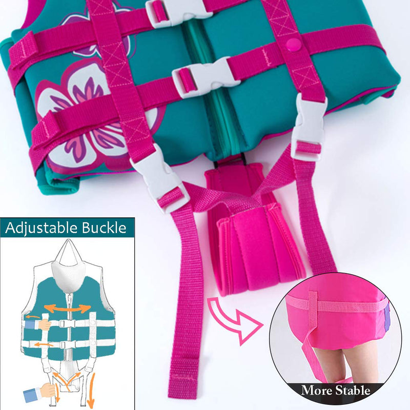 Kids Swim Vest -Baby Swimming Jacket Printed Float Swim Vest Buoyancy Swimwear with Adjustable Safety Strap, Suitable for 2-9 Year Blue-print S/2-3 Years - BeesActive Australia