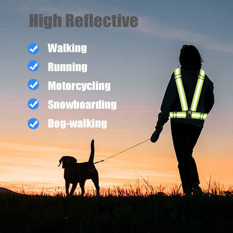 Awnuuw Reflective Vest Running Gear 3Pack, Adjustable Safety Vests High Visible Reflective Belt Straps Pink,green,orang - BeesActive Australia