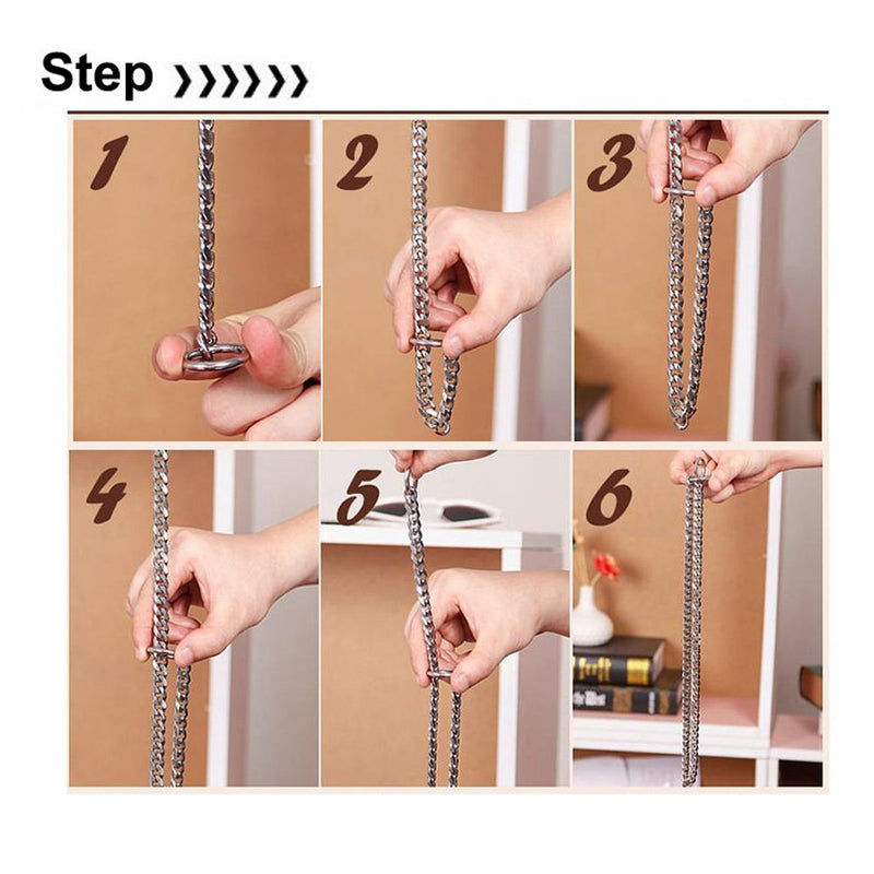 SGODA Dog Chain Collar Choke Pet Training Snake Collar with Heavy Links Black Length 24" 5mm - BeesActive Australia