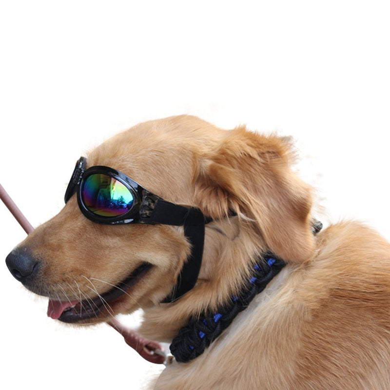 NACOCO Pet Glasses Dog Sunglasses Dog Glasses Golden Retriever Samoyed Sunglasses Goggles Big Dog Sunglasses (Black) Black - BeesActive Australia