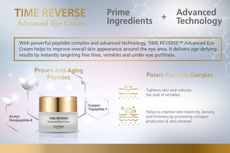 Everglam TIME REVERSE Eye Cream | Premium K-Beauty Korean Eye Cream With Powerhouse Anti-Aging Peptides - BeesActive Australia