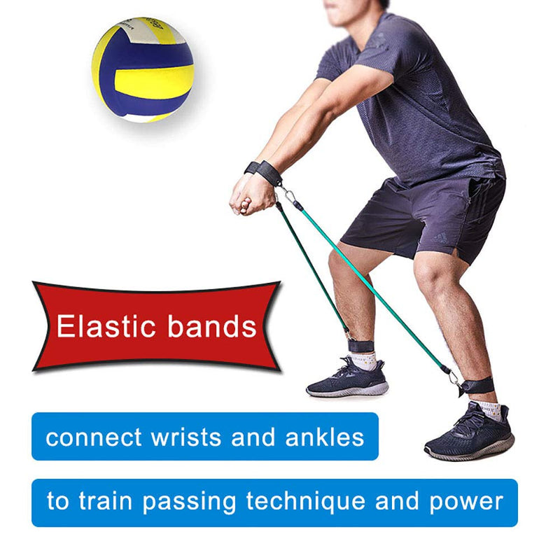 KIKIGOAL Volleyball Training Pass Rite Aid Resistance Band, Elastic Volleyball Resistance Belt Set for for Agility Training, Practicing Serving, Arm Swing Passing - BeesActive Australia