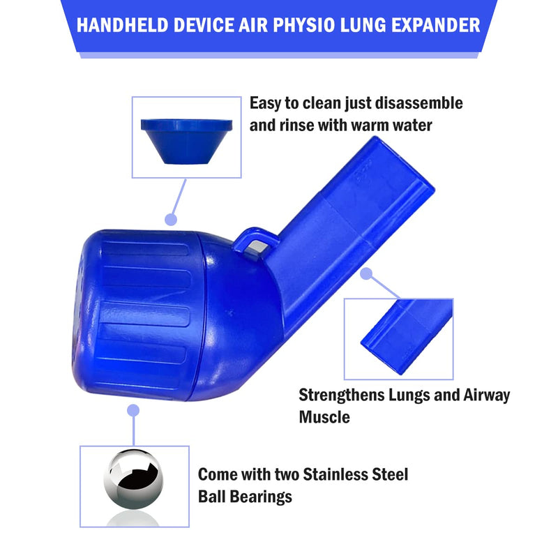 Mucus Clearance/Lung Exerciser Device,Breathing Removal Device,Exerciser & Cleanse Therapy Treatment Aid (2 Balls) - BeesActive Australia
