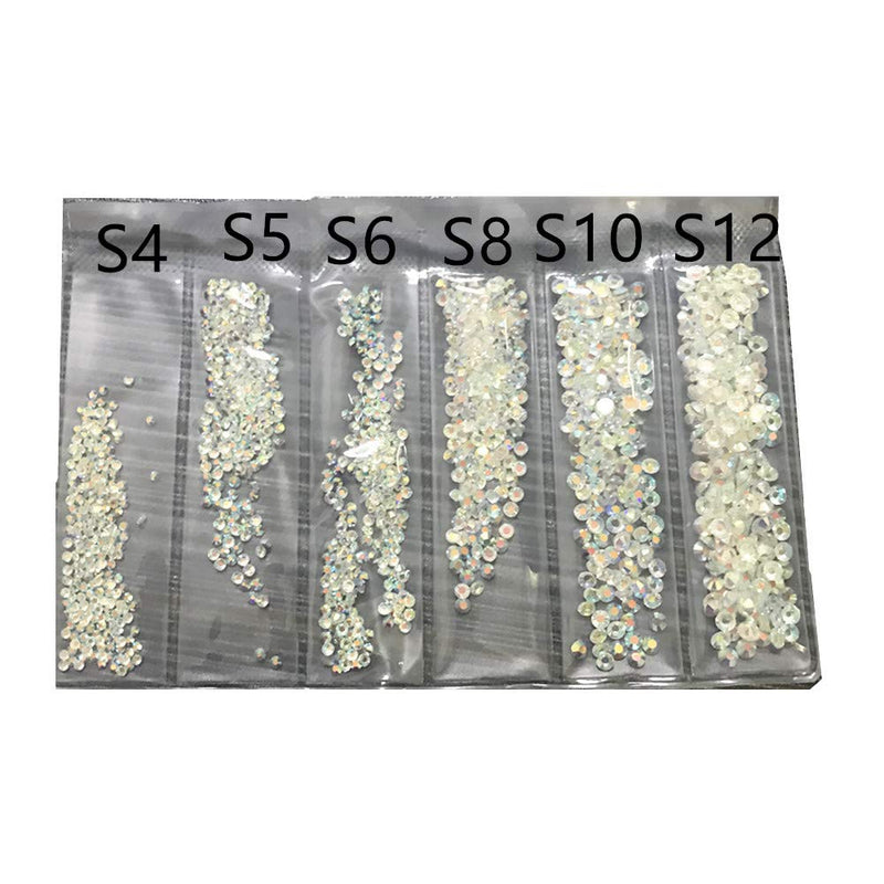 Egoshop 1728 Pcs Rhinestones Set, Round Flact Back Crystal Rhinestone, Colorful Nail Rhinestones, Flatback Rhinestones for Diamond Painting,Nails, Clothes, Face, Jewelry (Star) star - BeesActive Australia