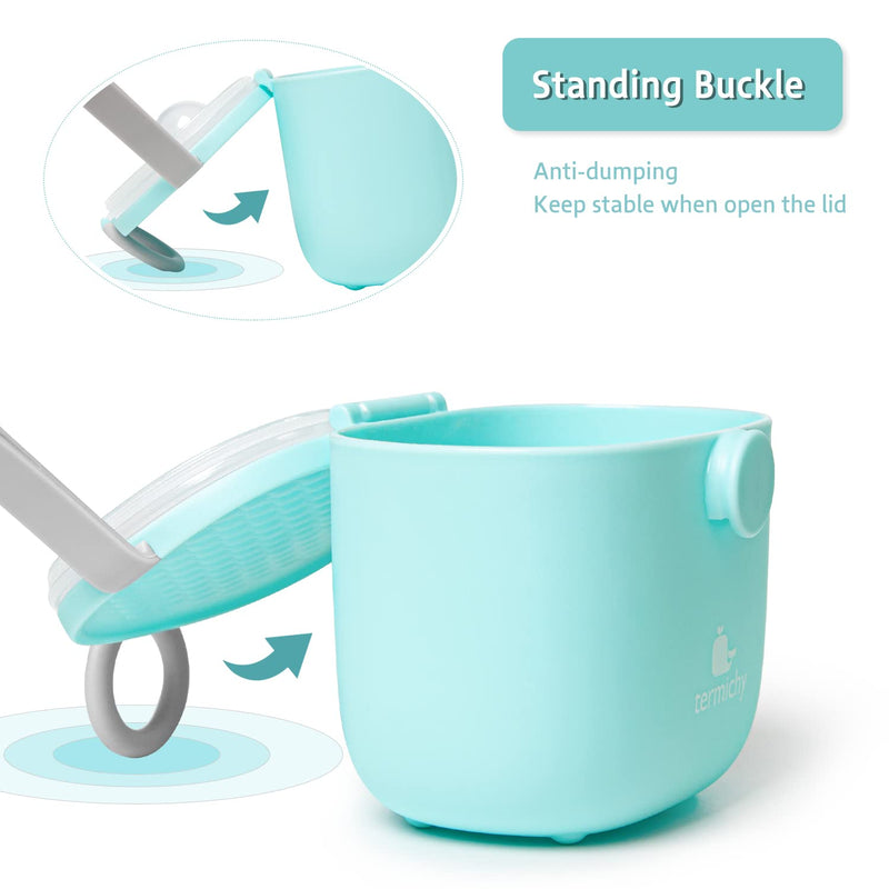 Termichy Milk Powder Dispenser, 250g Formula Dispenser, Airtight Milk Powder Container for Travel Feeding with Leveler and Spoon (Blue,1 Pack) Blue - BeesActive Australia