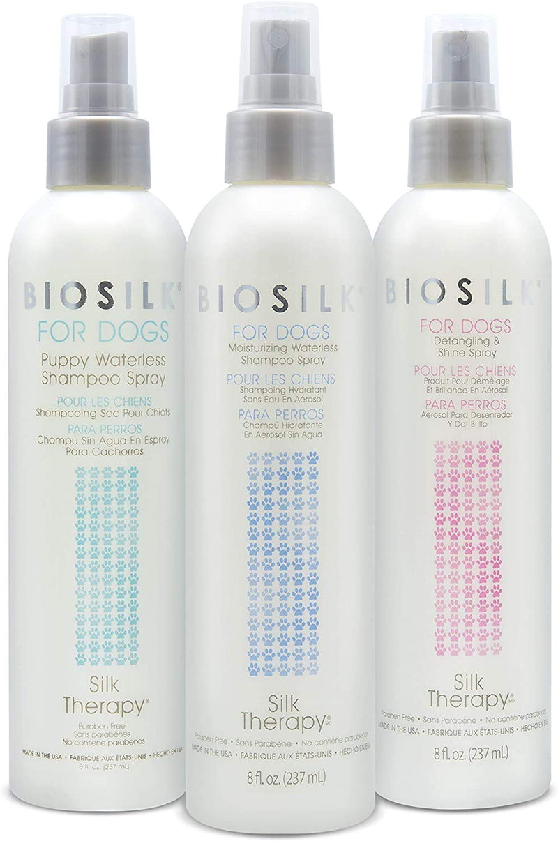 BioSilk for Dogs Dog Grooming Supplies - Dog Shampoos, Waterless Dog Shampoo, Pet Wipes, Dog Wipes, Dog Pet Shampoo, Dog Wash, Pet Wash, Puppy Shampoo, Shampoo for Dogs 2 Pack Waterless Shampoo Spray - BeesActive Australia