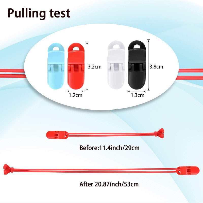 4 Pieces Hearing Aid Clips Adjustable Hearing Aid Clip Holder Anti-lost Hearing Aid Lanyard for Adults Seniors, 4 Colors - BeesActive Australia