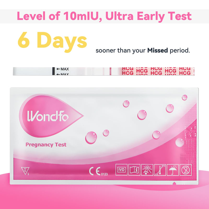 Wondfo Pregnancy Test Strips 20x Early Pregnancy Tests 10mIU Sensitive Tests up to 6 Days Detection for Home Fertility Test - BeesActive Australia