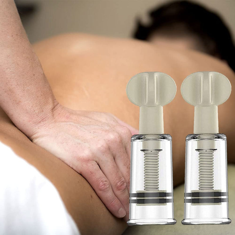 2 Pcs Cupping Set Vacuum Cupping Devic Vacuum Twist Suction Cupping Device for Relaxation Pain Relief Body Cupping - BeesActive Australia