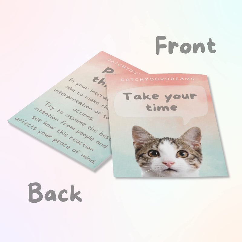 Cats Against Anxiety Cards - 50 Cards by Catchyourdreams For Self Esteem and Stress, Affirmations for Anxiety Emotions Oracle Tarot Self Therapy (Cats Against Anxiety) Cats Against Anxiety - BeesActive Australia