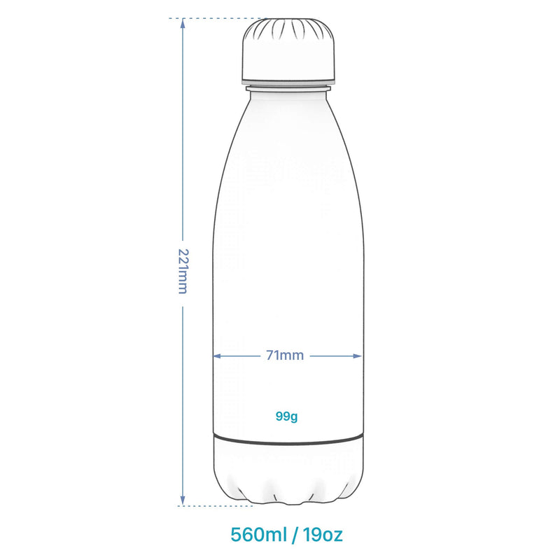 Ion8 Leak Proof Clear / Steel Water Bottle, BPA Free, Rose, 560ml - BeesActive Australia