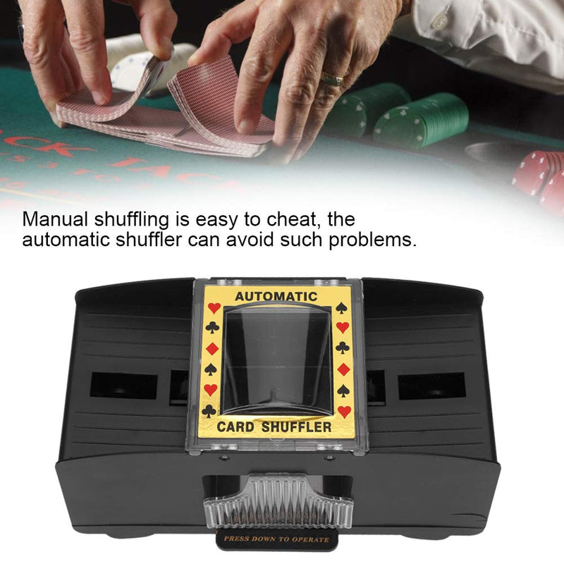 Automatic Battery Card r,Adult Elderly Electric Automatic 2-Deck Labor-Saving Card r Tool Accessory,Card r Blackjack, Poker, Quiet, Easy to Use,Avoid Cheating - BeesActive Australia