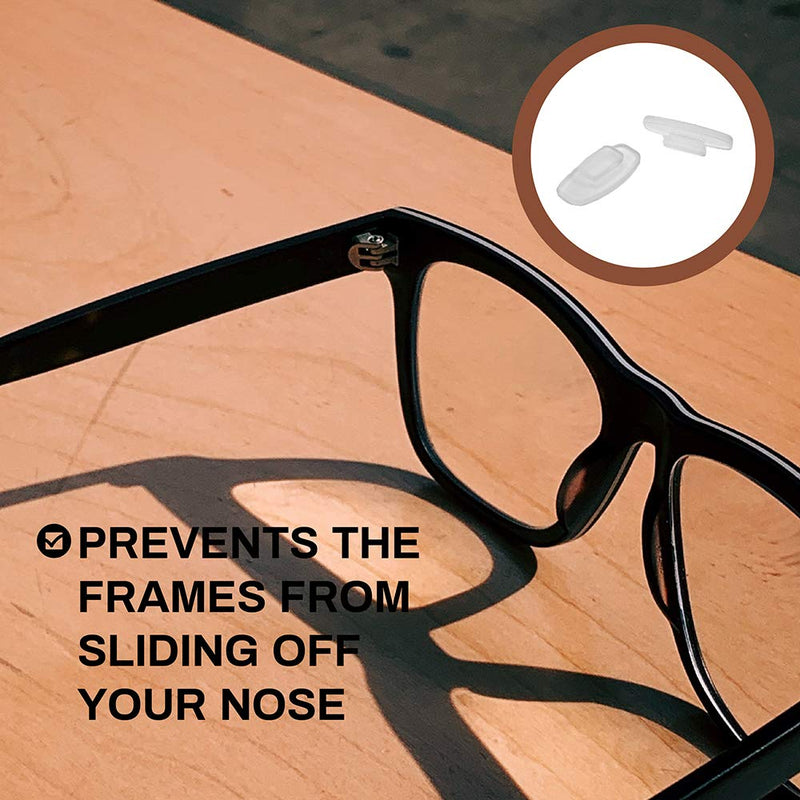 Premium Grade Soft Silicone Nose Pads Rectangle Shaped Slide Push-in Nose Pads - 11mm 3 Pairs, 5 Pairs or 10 Pairs - Size 10.4mm x 6mm for Sunglasses Eyeglasses by Sports World Vision 3 Pair - BeesActive Australia