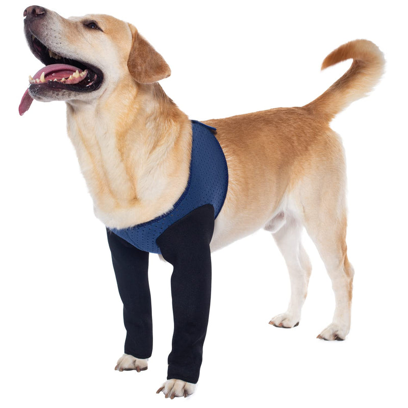 Coodeo Dog Recovery Sleeves, Cone Collar Alternative, Abrasion Resistant Dog Recovery Suit, Washable 2.5mm Thick and Waterproof, Pet Wounds Prevent Licking, Bite, Keep Dry XL Blue - BeesActive Australia