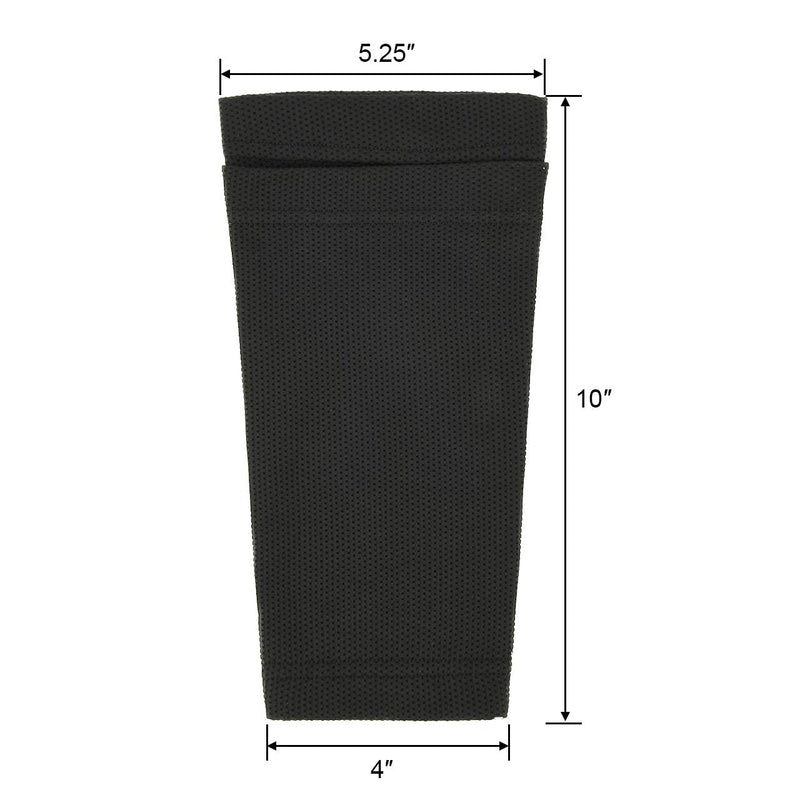 CM Youth Teenager Shin Guard Sleeves, 1 Pair, Black Color, with Marble Pattern Drawstring Pouch Bag - BeesActive Australia
