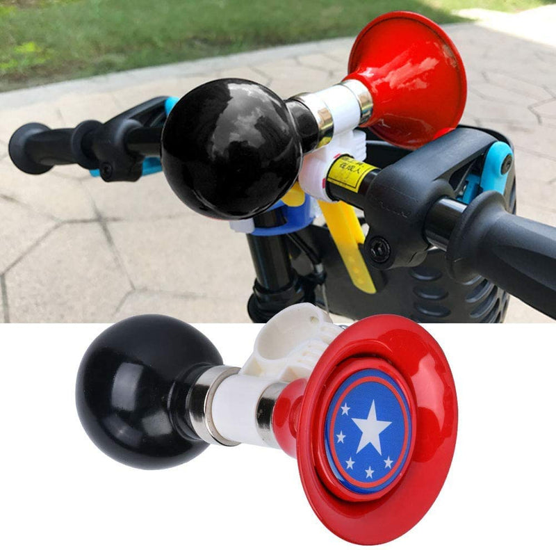 Freefish Kids Bike Horn Bell Bicycle Metal Squeeze Horn Handlebar Ring Horn for Children Black & Red - BeesActive Australia