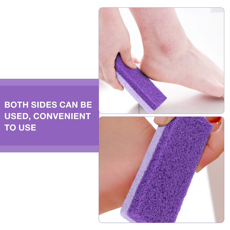 HEALIFTY 2Pcs Foot Pumice Stone Exfoliator Pedicure File Block Callus Remover Scrubber (Purple) - BeesActive Australia