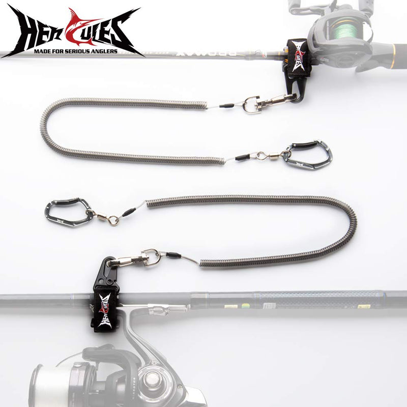 HERCULES M4 Heavy Duty Fishing Lanyard, Coiled Lanyard for Fishing, Rods, Pliers, Boating, Paddles, Kayak Paddle Leash (17.7" Plus) - BeesActive Australia