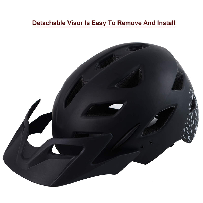 Bavilk Kids Bike Helmet Child Youth CPSC Certified Adjustable Multi-Sport Bicycle Cycling Scooter LED Light Detachable Visor Girls Boys Matte BK-04 50-57 cm / 19.7"-22.4" - BeesActive Australia