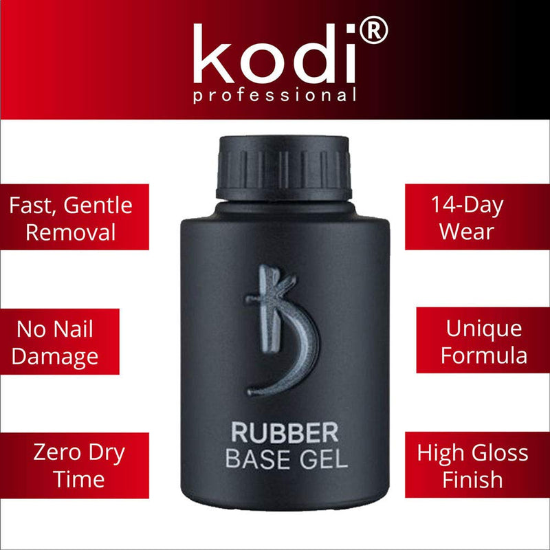 Professional Rubber Top & Base Gel Set By Kodi | 35ml 1.18 oz | Soak Off, Polish Fingernails Coat Kit | For Long Lasting Nails Layer | Easy To Use, Non-Toxic & Scentless | Cure Under LED Or UV Lamp - BeesActive Australia