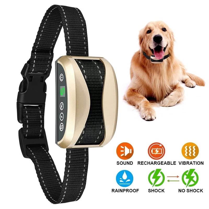 Dog Training Collar Upgrade 7 Sensitivity, USB Rechargeable Waterproof No Bark Collar with Vibration and No Harm Shock for Small Medium Large Dog - BeesActive Australia