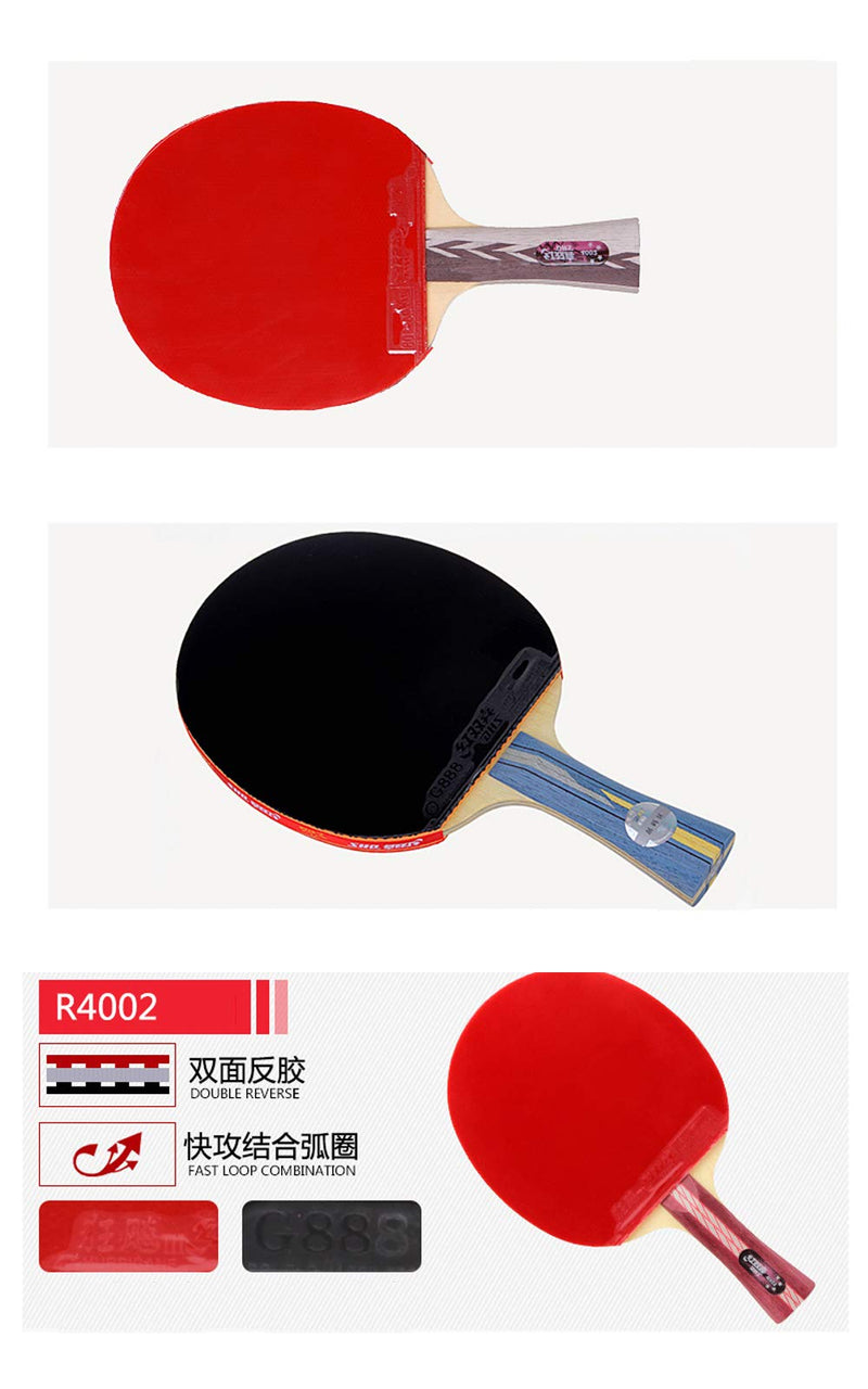 [AUSTRALIA] - DHS Just Model Table Tennis Racket #A4002, Ping Pong Paddle, Table Tennis Racquets - Shakehand red and black One Size 