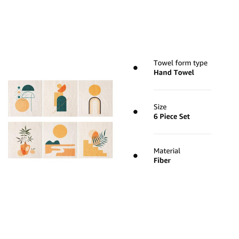 6 Pieces Dishcloths for Kitchen Dish Towels Swedish Cleaning Cloth Reusable Dishcloths Absorbent and Quick Drying Cleaning Cloths Kitchen, Hand, Counter Wipes - BeesActive Australia