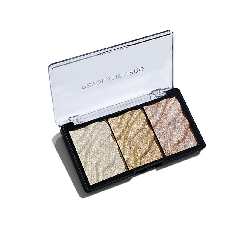 Revolution Pro, Supreme, Highlighter, Face Palette, Gold, 3 Shades, 11.1g 1 Count (Pack of 1) - BeesActive Australia