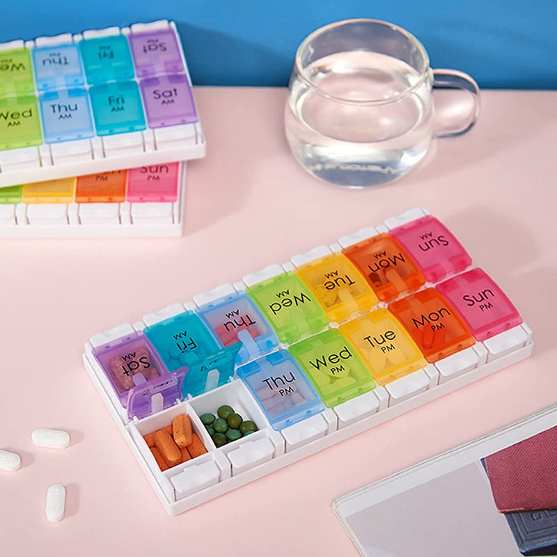 Pill Box Organiser 7 Day Medicine Storage Box, Travel Pill Box for Medication and Supplements - BeesActive Australia