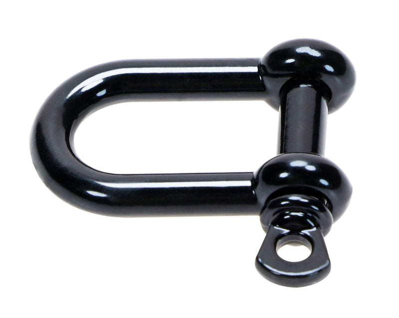 Mini Skater Black U Shape Buckle Heavy Duty D Ring Lock Bow Shackle Wire Rope Fastener Hardware Accessories, 10Pcs - BeesActive Australia