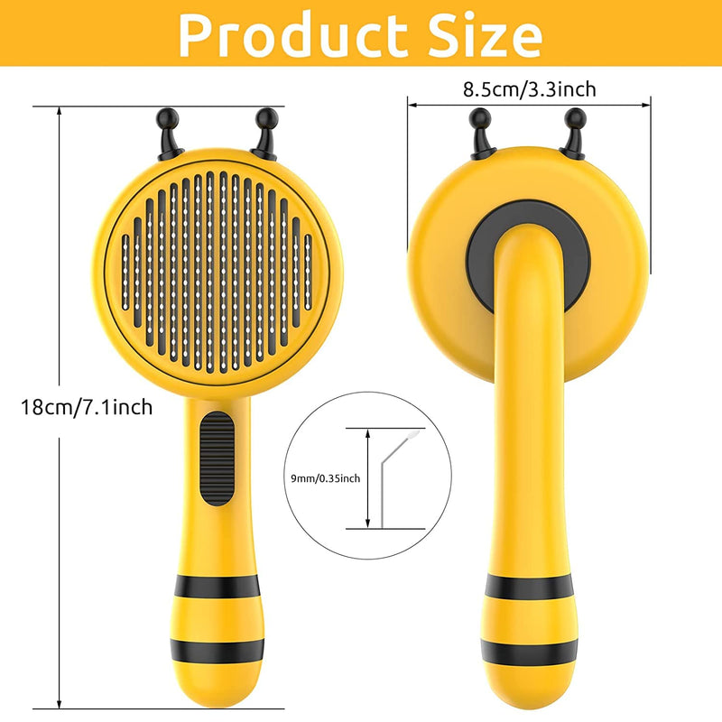 Beenefits 2022 Newest Design Self-Cleaning Slicker Brush for Dogs and Cats - The Ultimate Dog Brush for Shedding Hair, Fur, - Comb for Grooming Long Haired & Short Haired Dogs, Cats, Rabbits, & More - Deshedding Tool, Cat Brush - BeesActive Australia
