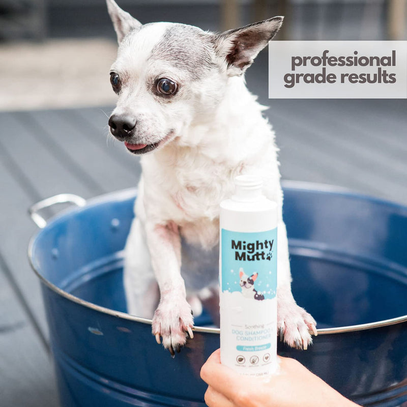Mighty Mutt Natural and Hypoallergenic Dog Shampoo & Conditioner | Anti-Itch, Deodorizing and Soothing Dog Shampoo for Smelly Dogs (9oz.) - BeesActive Australia