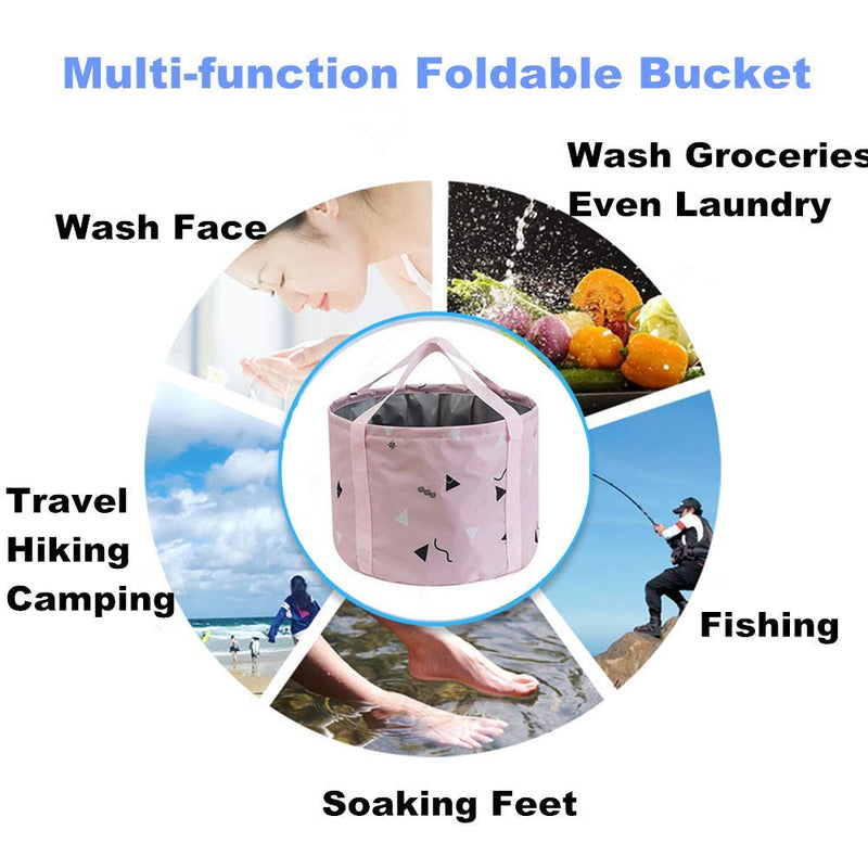 24L Collapsible Foot Soaking Bath Basin for Large Feet, Portable Foot Spa Soak Tub Foldable Water Bucket for Travel Camping, Pink 24L (811 Ounce) - BeesActive Australia