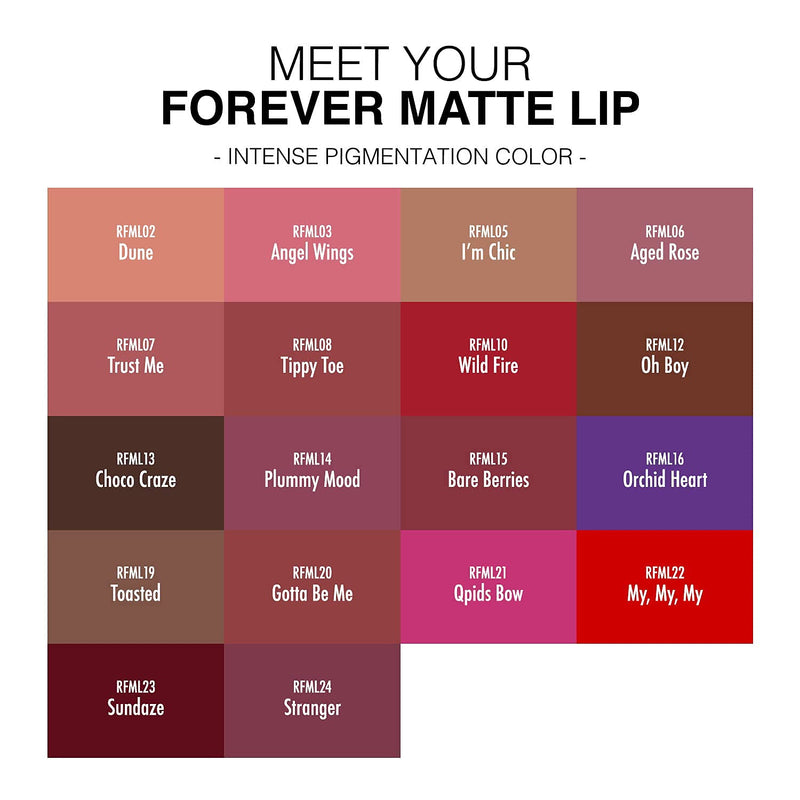 Ruby Kisses Forever Matte Liquid Lipstick - RFML12 (Oh Boy) Oh Boy - BeesActive Australia