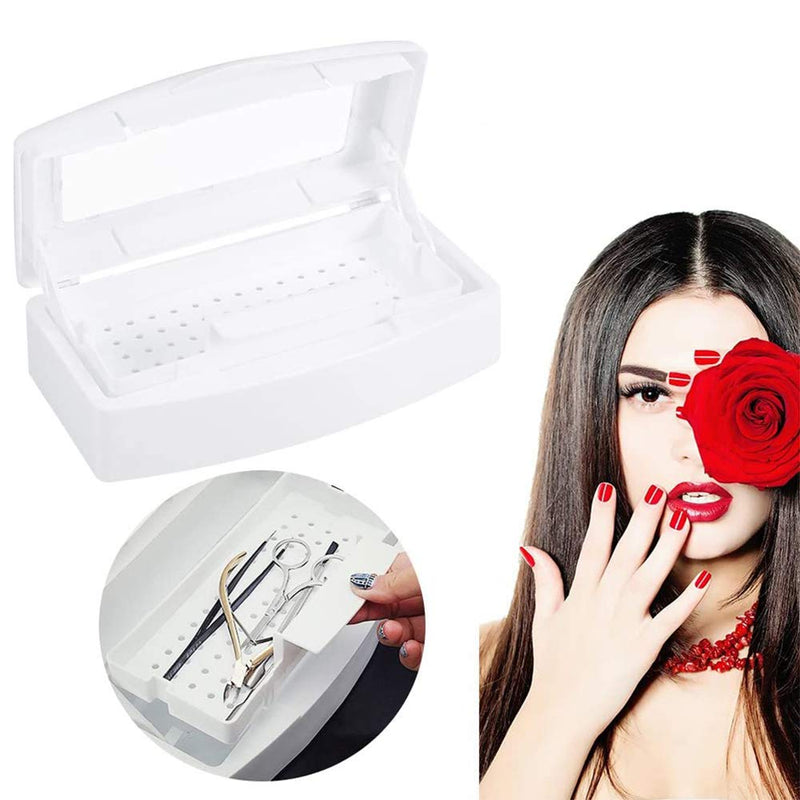 Vcedas Nail Art Tool Clean Tray Plastic Box Easy Cleaner For Cutter Manicure Tools Set - BeesActive Australia