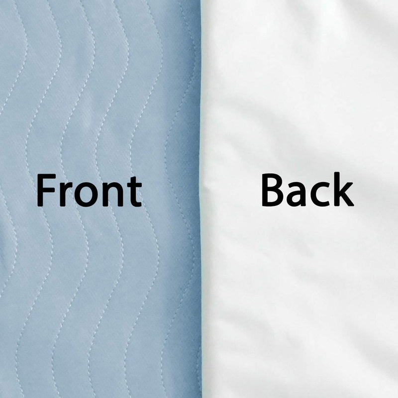 ComfortCare Eco Blue, Washable Incontinence Pad Bed Protector Sheet, Single Bed Pad with Tucks,90 x 90cms,35½" x 35½" - BeesActive Australia